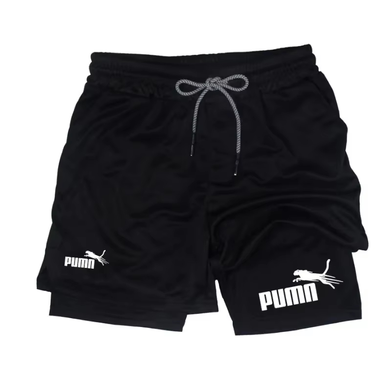 Compression Shorts Athletes - 남성용 여름 통기성 2-in-1 이중 레이어
