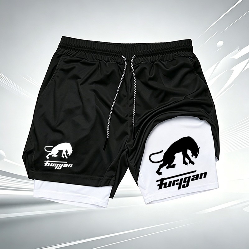 남성용 퓨리건 팬더 프린트 2-in-1 압축 반바지 속 - Compression Shorts Athletes 리뷰 및 가격